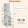 Küchenschrank mit 3 Türen & Offenen Regalen Buffetschrank mit Arbeitsplatte Hochschrank Weiß Bild 2