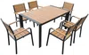 Vente-unique - NYROS Garden dining set Metall GrauBeige - B 90 cm60 cm x H 75 cm85 cm x L 150 cm56 cm Bild 2