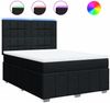 vidaXL Boxspringbett mit Matratze Schwarz 140x190 cm Stoff 3293965 Bild 2