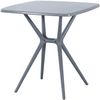Gartenmöbel-Set GRETA mit 2 Stühlen - 156x72x81cm, Kunststoff, Grau | Balkonset Gartenset Tisch mit Stühlen Bistroset Outdoor Bild 5