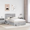 vidaXL Bettrahmen Graues Sonoma 135 x 190 cm Holzwerkstoff 3412797 Bild 3