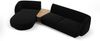 Micadoni Modulares Sofa Miley mit Recamiere 3-Sitzer Links Samtstoff Bluvel Schwarz Bild 2
