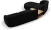 Micadoni Modulares Sofa Miley mit Recamiere 3-Sitzer Links Samtstoff Bluvel Schwarz Bild 4