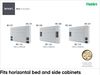 MEBLINI Hängeschrank für Horizontal Schrankbett Bed Concept - Wandschrank mit Ablagen und Teleskopen - Wandregal - BC-15 für 160x200 Horizontal - Grau Matt Bild 2