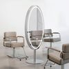 BarberPub Standspiegel mit Beleuchtung, Ganzkörperspiegel, J8363(Silber) Bild 2