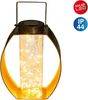 näve LED Solarleuchte Fairylight, LED fest integriert, Warmweiß, messing Innenseite gold, Kunststoffzylinder mit LED Lichterdraht Bild 2