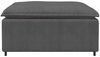 vidaXL Modulares Sofa Fußhocker-Modul Dunkelgrau 100x100x48 cm 4104498 Bild 3