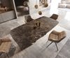 Esstisch Edge Boot 240x120 Keramik Emperador Extra Lucidato Dunkelbraun Infinity Metall Effektfinish Titan Bild 4