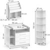 Kinderzimmer-Set Oskar Weiß 3 Teile, mit Wickelkommode, Spielzeugregal und Bücherregal Vicco Bild 3