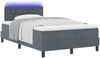 vidaXL Boxspringbett mit Matratze Dunkelgrau 120 x 190 cm Samt 3339093 Bild 3
