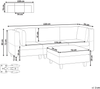 Beliani 'Unstad' Sofa, Dunkelgrau, Leinenoptik, 72 x 76 x 228 cm, mit Ottomane, Einzelsofa Bild 2