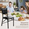 2er Set Esszimmerstühle mit Metallrahmen Klappbare Polsterstühle Küchenstühle Bild 5