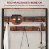 Flurgarderobe mit Sitzbank, Schuhregal & 10 Haken, 80 x 30 x 180 cm, braun-Schwarz Bild 3
