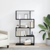 vidaXL Bücherregal Schwarz Eichen-Optik 70 x 24 x 129 cm Holzwerkstoff 879670 Bild 4