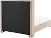 Bett mit Lattenrost LUBBON 140 x 200 cm Samtstoff Beige Bild 5