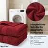 Komfortec 8er Handtuch Set aus 100% Baumwolle, 4 Badetücher 70x140 und 4 Handtücher 50x100 cm, Frottee, Weich, Towel Groß, Anthrazit Grau/Aurorarot Bild 3