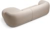Micadoni Ecksofa Kate 3-Sitzer Rechts Samt Beige Bild 3