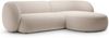 Micadoni Ecksofa Kate 3-Sitzer Rechts Samt Beige Bild 2
