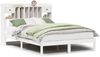 vidaXL Massivholzbett mit Regal ohne Matratze Weiß 140x190 cm Kiefer 3321619 Bild 2
