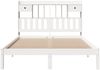 vidaXL Massivholzbett mit Regal ohne Matratze Weiß 140x190 cm Kiefer 3321619 Bild 4