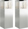 vidaXL Solar LED Weg Licht 2 pcs Silber Galvanisiert 879728 Bild 2