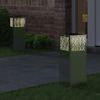 vidaXL Solar LED Weg Licht 2 pcs Silber Galvanisiert 879728 Bild 3
