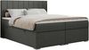 Boxspringbett mit 2 Bettkästen, Matratze und Topper, Polsterbett - ALLY - 180x200cm - Dunkelgrau Stoff - H3 Bild 3