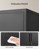 Songmics Aktenschrank mit 2 Türen, Stahl Schwarz, 40 x 80 x 90 cm Bild 4