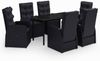 vidaXL 7-tlg. Garten-Essgruppe mit Kissen Schwarz 3099482 Bild 2