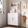 Garderoben-Set, Kompaktgarderoben,Flurgarderobe,Dielenschrank Wandschrank Regal Diele & Flur Kleiderschrank Paneelen Schuhschrank, (BxHxT): 80x175,5x35 cm Bild 2
