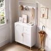 Garderoben-Set, Kompaktgarderoben,Flurgarderobe,Dielenschrank Wandschrank Regal Diele & Flur Kleiderschrank Paneelen Schuhschrank, (BxHxT): 80x175,5x35 cm Bild 3