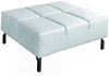 KAWOLA Polsterhocker NELSON Hockerbank Leder hellblau 43 x 71 x 107 cm Bild 3