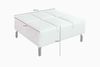 KAWOLA Polsterhocker NELSON Hockerbank Leder hellblau 43 x 71 x 107 cm Bild 5