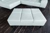 KAWOLA Polsterhocker NELSON Hockerbank Leder hellblau 43 x 71 x 107 cm Bild 4