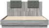 vidaXL Bettgestell mit Kopfteil Grau Sonoma 120x200 cm Holzwerkstoff 3209931 Bild 4