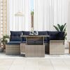vidaXL Gartensofa-set mit Kissen 7 pcs Grau Poly-Rattan 3348321 Bild 3