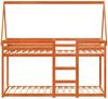 vidaXL Etagenbett mit Dach Wachsbraun 90x190 cm Massivholz Kiefer 3282086 Bild 4