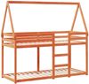 vidaXL Etagenbett mit Dach Wachsbraun 90x190 cm Massivholz Kiefer 3282086 Bild 3