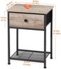 AMHANCIBLE Nachttisch 2er-Set im Industriestil, mit Schublade und offenem Ablagefach (2-St), Beistelltisch mit stabilem Metallrahmen, Maße 40×30×55 cm Bild 2