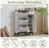 Refined Living Schuhschrank Schuhkipper mit 3 Klappen, 1 Schublade und 1 Tür, Schuhregal (Maße: 121 cm × 90 cm× 25 cm, Schuhkipper schmal, Weißer Schuhschrank, mit Wellenform-Design, 1-St, mit verstellbaren Regalböden,Kippsicherung, Multifunktionaler S... Bild 2