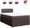vidaXL Boxspringbett mit Matratze Dunkelbraun 120x200 cm Stoff 3289726 Bild 2