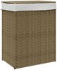 vidaXL Wäschekorb mit Deckel 46x33x60 cm Poly Rattan 372029 Bild 2