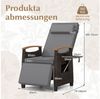 COSTWAY Gartenliege, 2 St, Gartensessel mit Liegefunktion, Kissen, Tisch, verstellbar Bild 4