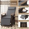 COSTWAY Gartenliege, 2 St, Gartensessel mit Liegefunktion, Kissen, Tisch, verstellbar Bild 2