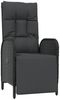 vidaXL Garten-Relaxsessel mit Kissen 2 Stk. Poly Rattan Schwarz 319892 Bild 3