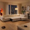 Muffo Ecksofa Wild Maxi mit Schlaffunktion inkl. Montage, L-form Couch mit Bettkasten XL, 6-fach verstellbare Kopfstützen Bild 2