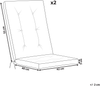 Sitzauflagen 2er Set MAUI PREMIUM Grau meliert Bild 2
