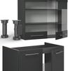 Küchenzeile Fame-Line Anthrazit Hochglanz 240 cm ohne Arbeitsplatte Vicco Bild 4