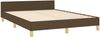 Doppelbett, Bettgestell Modernen ohne Matratze Dunkelbraun 140x200 cm Stoff d2129e Bild 4
