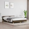 Doppelbett, Bettgestell Modernen ohne Matratze Dunkelbraun 140x200 cm Stoff d2129e Bild 2